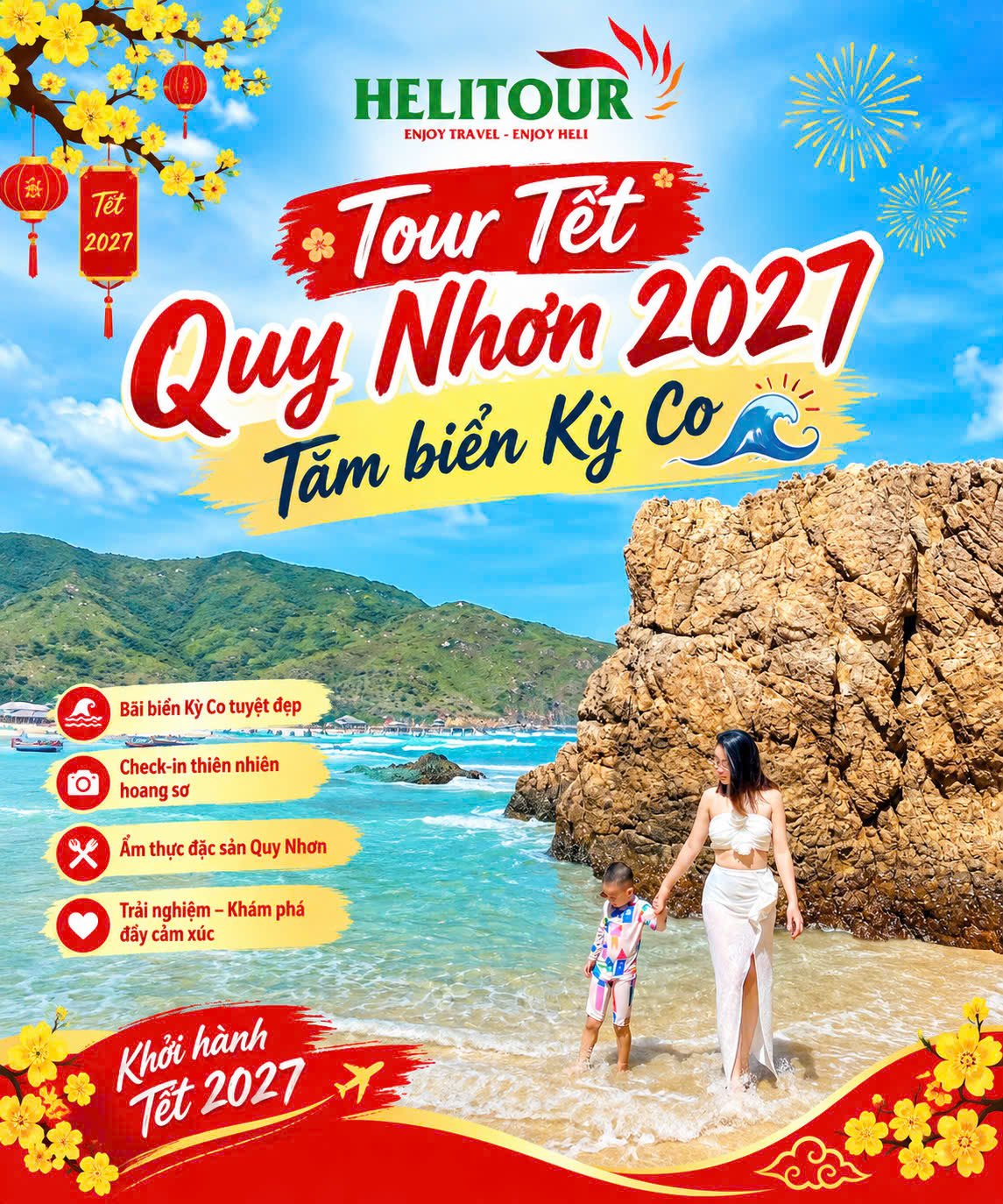 Tết âm lịch 2027 này nhất định phải đi tắm biển ở Kỳ Co