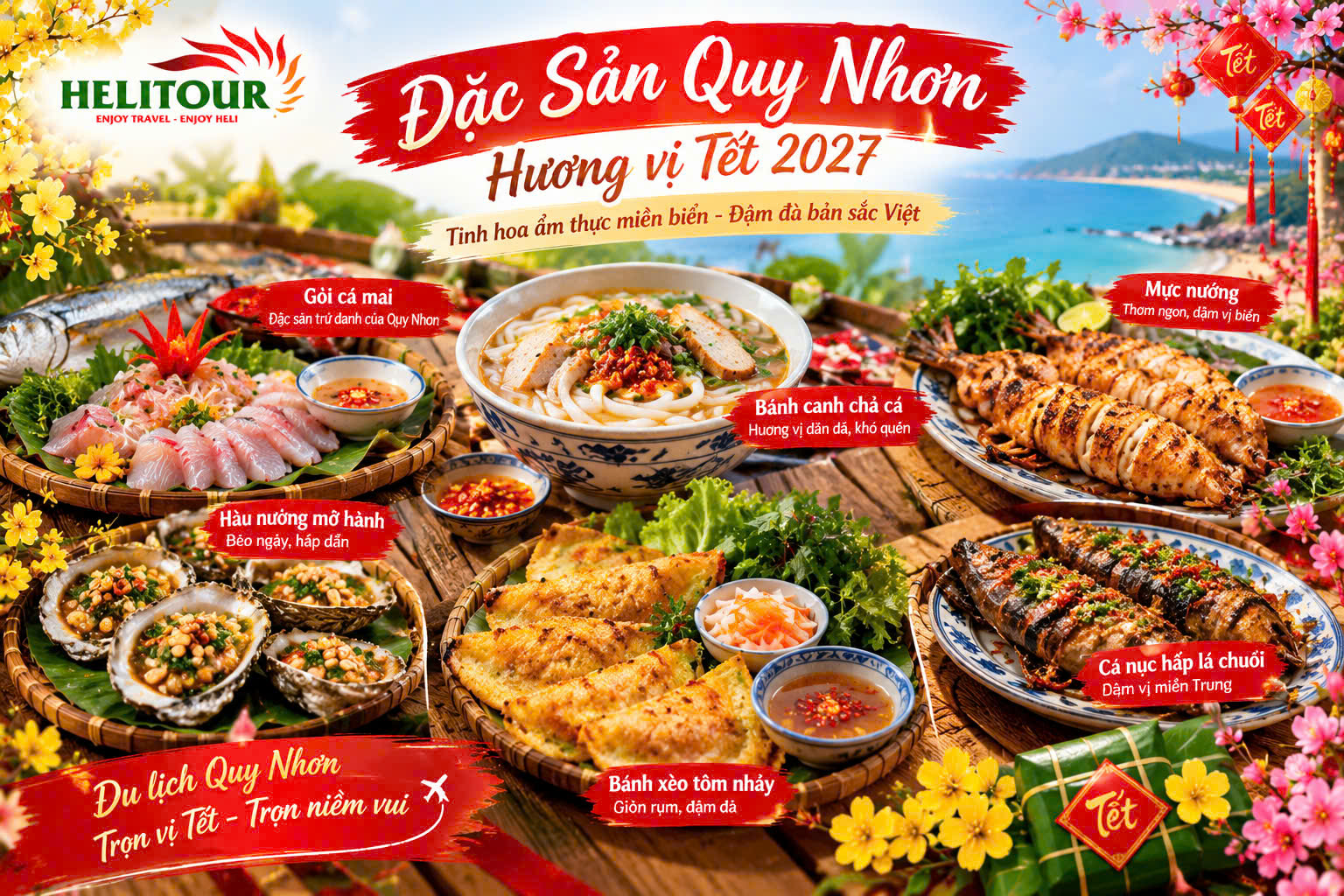 Gợi ý một số món ăn dặc sản khi đi tour tết Quy Nhơn 2027