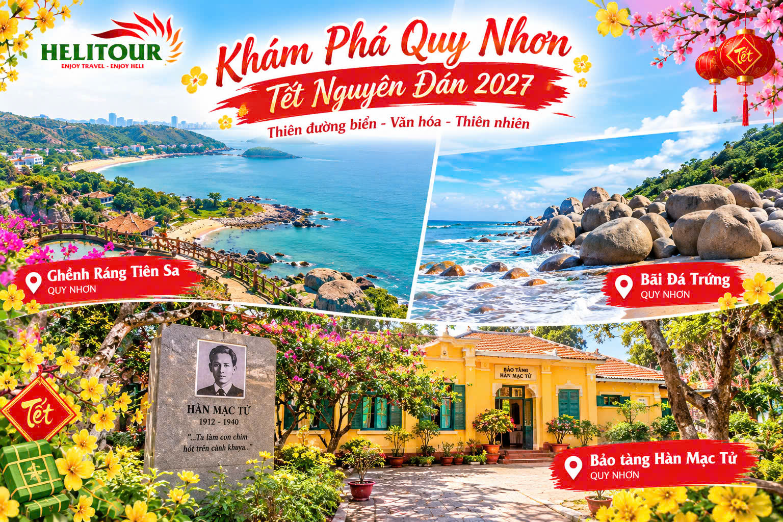 Ghềnh Ráng Tiên Sa trong tour tết âm lịch 2027 của Helitour