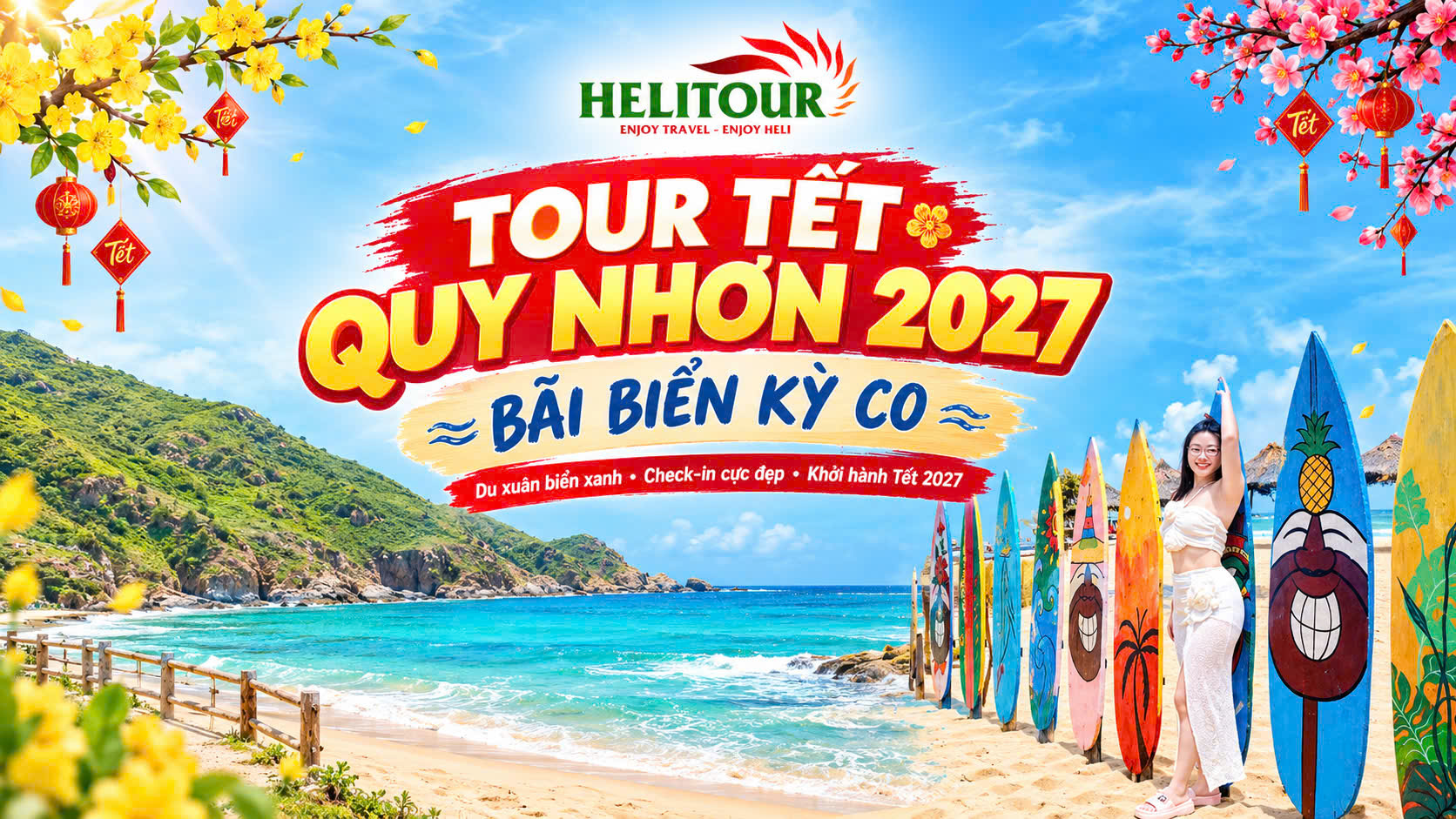 Bãi biển Kỳ Co điểm đến tham quan nổi bật trong Tour Tết Quy Nhơn 2027